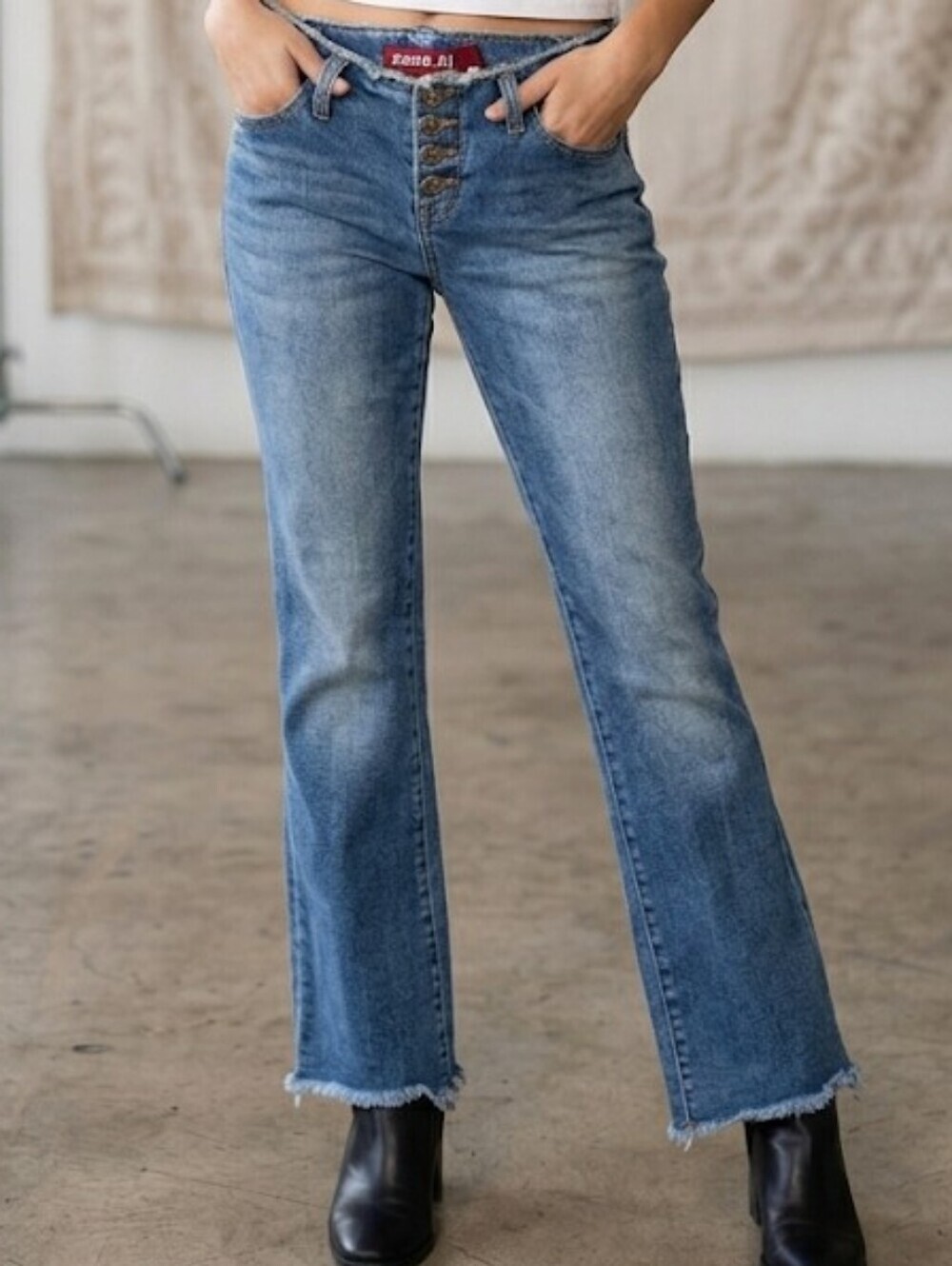 Zana Di Blue Flared Button-Fly Jeans Size 5